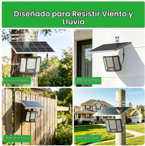 Vista 6 de intelamp Solar Flood Lights Outdoor Waterproof, 20000mAh 2000LM