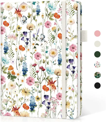 Vista 21 de Taja Cuaderno rayado para mujeres y hombres, diario de cuero de tapa dura para escribir, cuaderno de rayas universitarias A5 para trabajo y toma