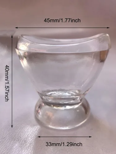 Vista 3 de Boyizupha® - 2 vasos de cristal para lavado de ojos con contenedor de almacenamiento
