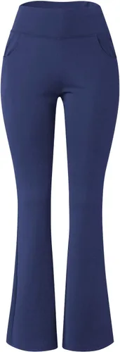 Vista 7 de Pantalones anchos de pierna recta para pilates, leggings altos, cintura deportiva, pantalones acampanados para yoga, talla grande, pantalones de yoga
