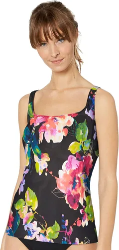 Vista 9 de Maxine of Hollywood Womens Scoop Neck Tankini Swimsuit Top Multi/ Flores Flotantes