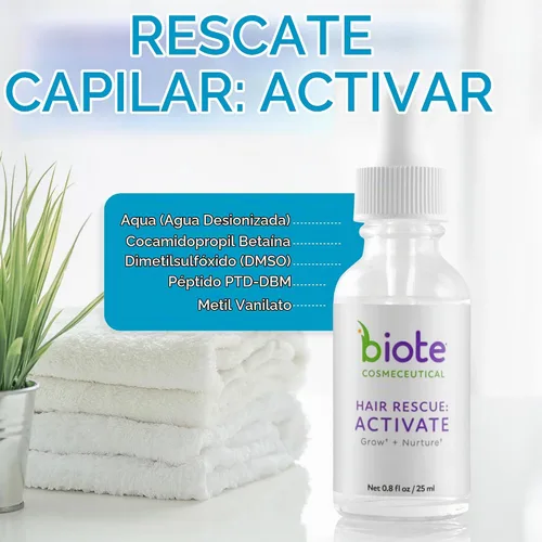 Vista 4 de Biote Cosmecéuticos - RESCATE CABELLO: ACTIVAR - Crecer + Nutrir el Cabello (0.8 fl oz)