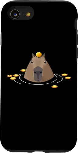 Vista 18 de Funda Capybara para iPhone 17 para hombre y mujer, diseño de naranjas frías