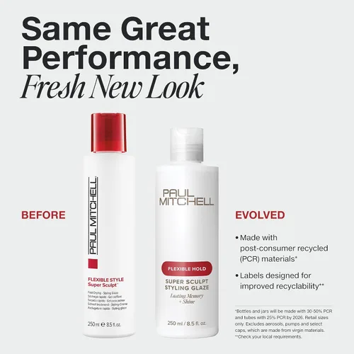 Vista 2 de Paul Mitchell Esmalte de peinado Super Sculpt, sujeción flexible, memoria duradera + brillo, para todo tipo de cabello