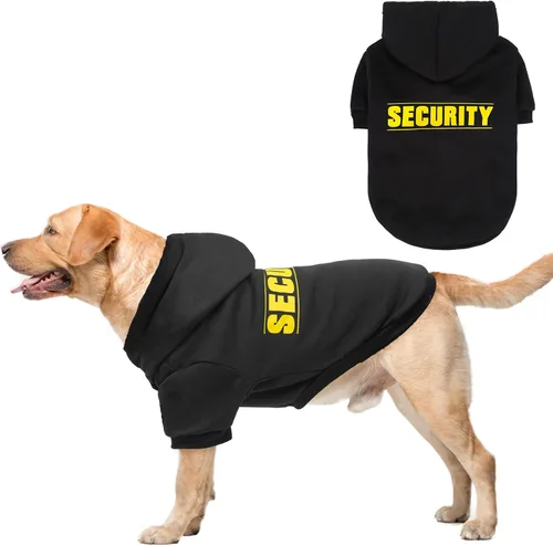 Vista 27 de SCENEREAL Sudaderas con capucha de seguridad para perros de tamaño pequeño, mediano y grande, ropa de felpa cepillada con gorro, abrigo de algodón