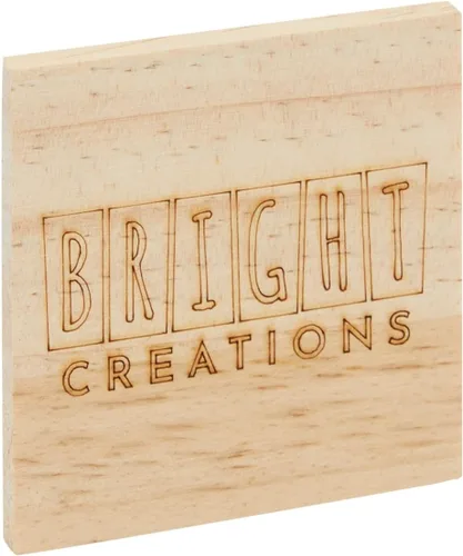 Vista 7 de Bright Creations Cuadrados de madera sin terminar, 3 x 3 pulgadas, paquete de 15, 1/4 de pulgada de grosor, espacios en blanco de madera