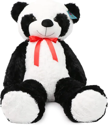 Vista 7 de Joyfay Oso de panda gigante de 39 pulgadas, peluche grande de 3 pies de alto, adorable y lindo panda de peluche de 39.4 in