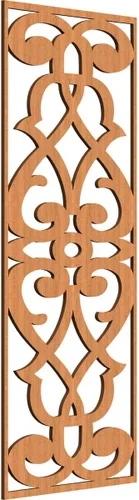 Vista 195 de 9 3/8"W x 24 3/8"H x 1/4"T Bellaire Decorativos Paneles de pared de madera calado, abedul