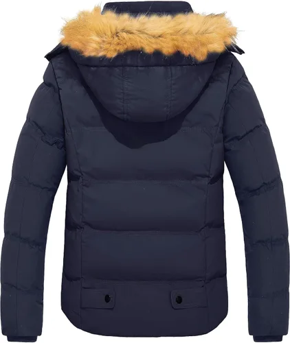 Vista 3 de Wantdo - Chaqueta de invierno con capucha y forro interior para hombre