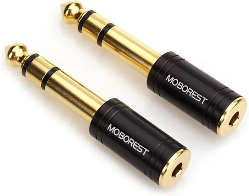 Vista 13 de MOBOREST - Adaptador de plug 1/4 pulgadas (6.35mm) a jack 1/8 pulgadas (3.5mm), estéreo
