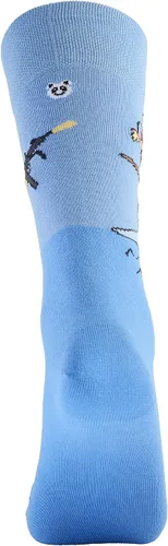 Vista 6 de Calcetines deportivos de dinosaurio y tiburón (adulto grande) tallas de zapatos para hombre 8-13, Azul negro rojo