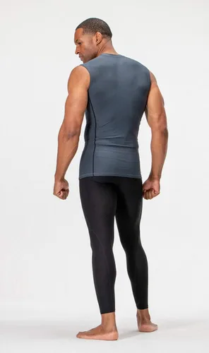 Vista 5 de DEVOPS Paquete de 3 camisas de compresión atléticas sin mangas para hombre
