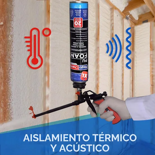 Vista 4 de Magic Chems - Aislamiento de espuma en aerosol, relleno de poliuretano, 1 paquete de 25.4 onzas
