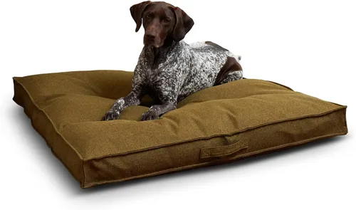 Vista 23 de Happy Hounds Milo - Cama cuadrada copetuda para perro, musgo, mediano (32 x 32 pulgadas)
