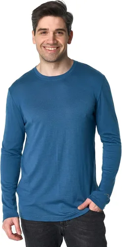 Vista 14 de Camisas 100% de lana merino para hombre, ropa interior térmica, capa base 190 negro