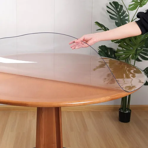 Vista 8 de RostiKong Protector de Mesa Transparente 14x24 Pulgadas Alfombrilla de Escritorio de Vinilo Secante Encima de Escritorios Protector de Mesa de PVC