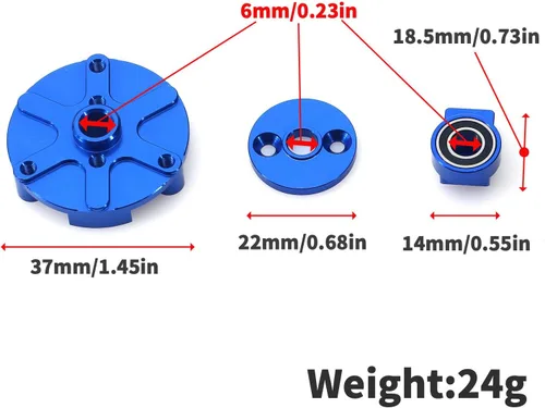 Vista 4 de Kit de adaptador de engranaje de metal de repuesto para Traxxas X-Maxx XRT RC Car Truck Car Upgrade
