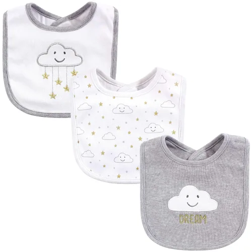 Vista 72 de Hudson Baby Baberos unisex de algodón para bebé, nube rosa, talla única (paquete de 2)