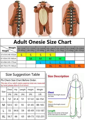 Vista 7 de Adult Carnotaurus Onesie Pajamas Halloween Christmas Costume Cosplay Costume Women Men