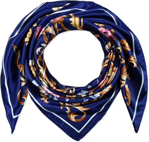Vista 74 de corciova - Bufanda cuadrada grande para mujer, diadema sedosa para cabello rizado, lazo para dormir por la noche, bandana a la moda, 35 x 35
