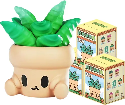 Vista 10 de Aven Rabbit Hugging Succulents 2 Series - Caja ciega de juguetes para figuras de acción lindas, modelo de regalo de cumpleaños, bolsa ciega