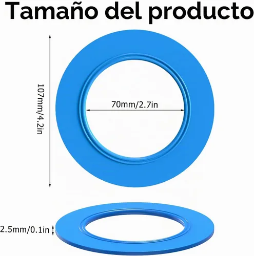 Vista 6 de Sello de válvula de descarga para inodoro American Standard y Eljer, paquete de 3 piezas de inodoro para 7301111-0070A Kit de repuesto de válvula