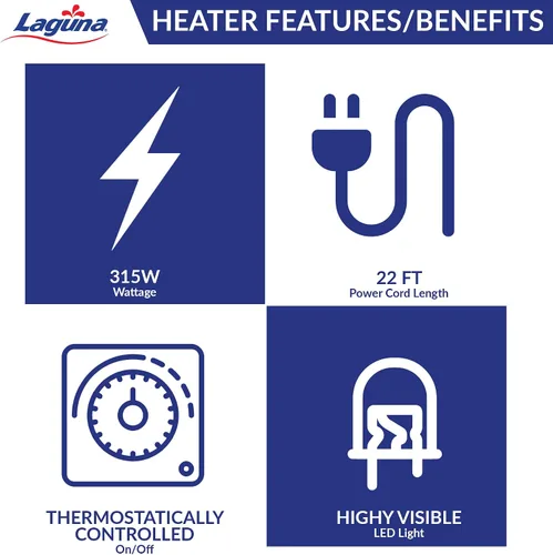 Vista 4 de Laguna PowerHeat descongelador térmico para estanques - 315 W