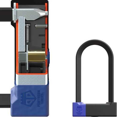Vista 7 de PENTAGON Bike U Lock - Candado antirrobo patentado de alta resistencia ULock - Ultra ligero vendido seguro oro bicicleta seguridad D bloqueo