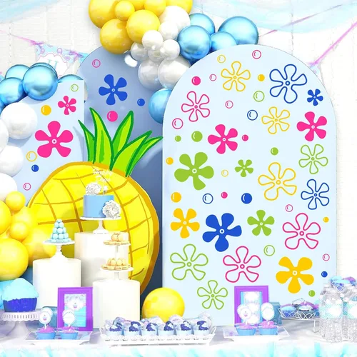 Vista 2 de Calcomanías de pared con burbujas de flores coloridas bajo el mar, océano, calcomanías de pared para despegar y pegar, calcomanías de pared