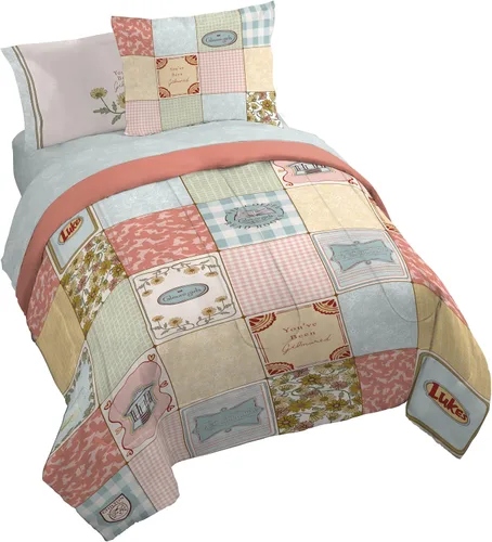 Vista 51 de Jay Franco Disney Lilo and Stitch - Juego de edredón tamaño Twin, ropa de cama de 5 piezas, incluye juego de sábanas y fundas de almohada, ropa