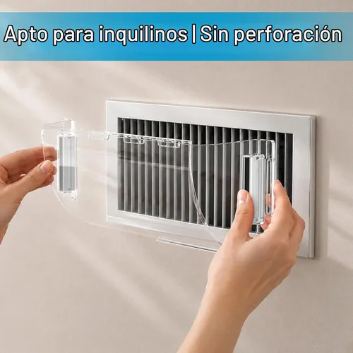 Vista 7 de Paquete de 2 deflectores de ventilación ajustables, deflector transparente de 9 a 15 pulgadas para registros de techo, piso, pared lateral (2)