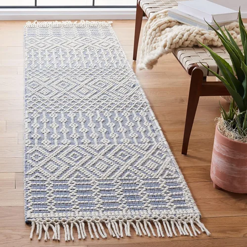 Vista 20 de SAFAVIEH Natura Collection - Alfombra decorativa de 2 x 3 pies, color marfil, con flecos de lana marroquí bohemia, hecha a mano, ideal para zonas