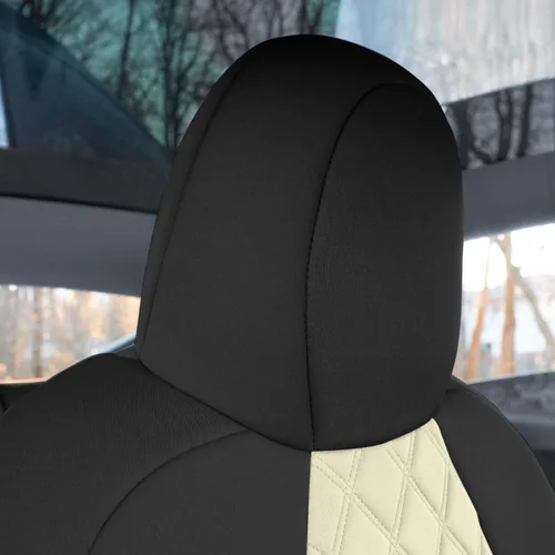 Vista 5 de FH Group Fundas de asiento de automóvil de ajuste personalizado hechas específicamente para Tesla Model Y Ultraflex 2020-2025, fundas de asiento