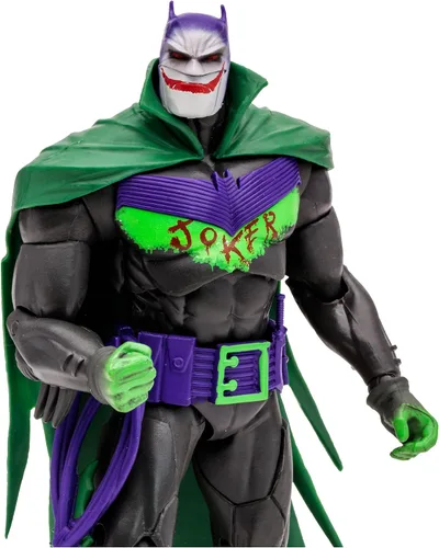 Vista 2 de McFarlane Toys - DC Multiverse Batman White Knight (Jokerized), figura de acción de 7 pulgadas, etiqueta dorada