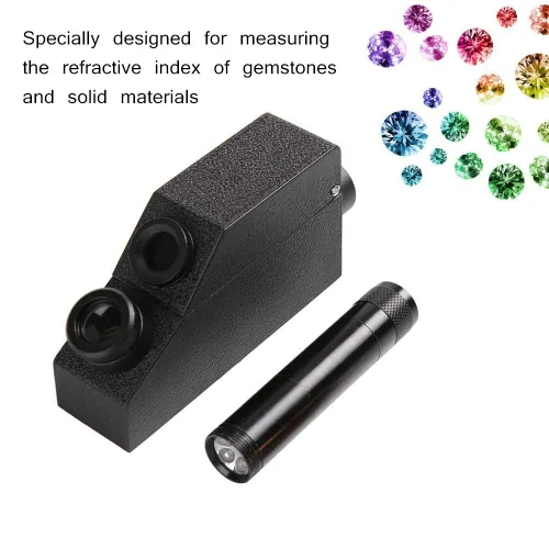 Vista 4 de Refractómetro de gemas, joyería RHG181 1.30-1.81 Refractómetro profesional de gemas de ldentificación con líquido de índice reflectante de 0.1 fl oz