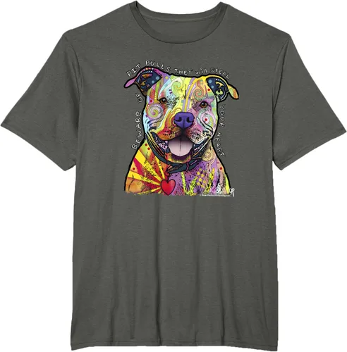 Vista 6 de Beware Of Pit Bulls, Dean Russo Pitbull Original - Camiseta para amantes de los perros, Negro