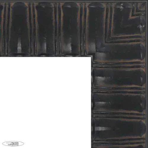 Vista 6 de Poster Palooza 5x5 Inch Ornate Black Complete Wood Square Picture Frame with UV Acrylic Plexiglass, Foam Board Backing & Hardware Included - 5x5