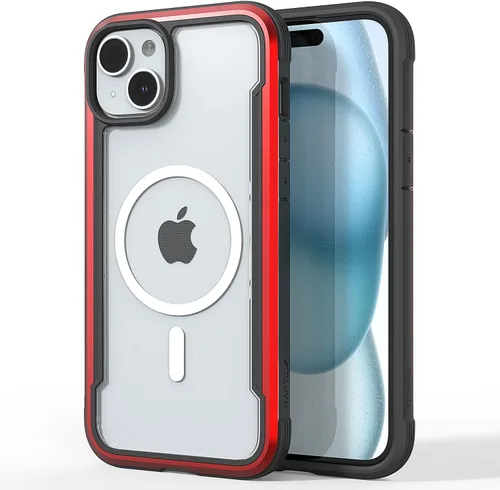 Vista 18 de RAPTIC Funda magnética Air para iPhone 15, funda protectora transparente a prueba de golpes, grado militar probada para caídas de 10 pies, funda