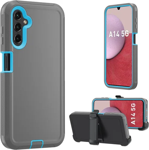 Vista 10 de Funda para Samsung Galaxy A14 5G, A14 5G resistente, [protección de grado militar] [a prueba de golpes] [a prueba de caídas] [a prueba de polvo]