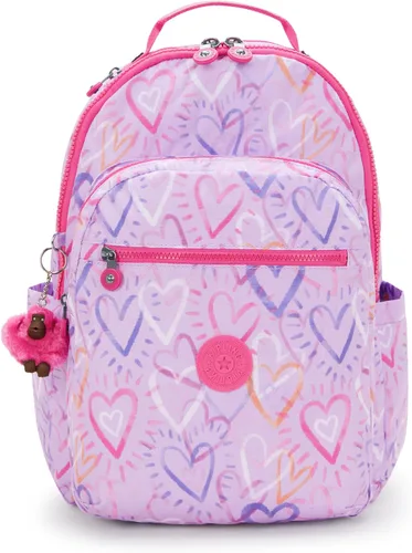 Vista 46 de Kipling Seúl - Mochila pequeña para tableta, diseño de flores acuáticas, talla única