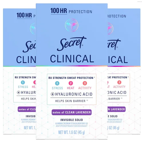 Vista 14 de Secret Desodorante antitranspirante para mujeres, fuerza clínica invisible sólido, sensible sin perfume, 1,6 oz (paquete de 3)