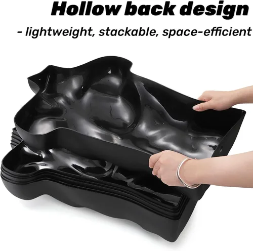 Vista 3 de Noamus Paquete de 6 torsos de maniquí masculino, forma de vestido con gancho para colgar, pantalla de camiseta, cuerpo trasero hueco, molde