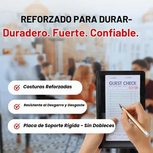 Vista 2 de LINTRU Libro de Servidor, Libros de Servidor Reforzados y Duraderos para Mesera, Libro de Mesera Pulido y Profesional, Libro de Servicio Organizado
