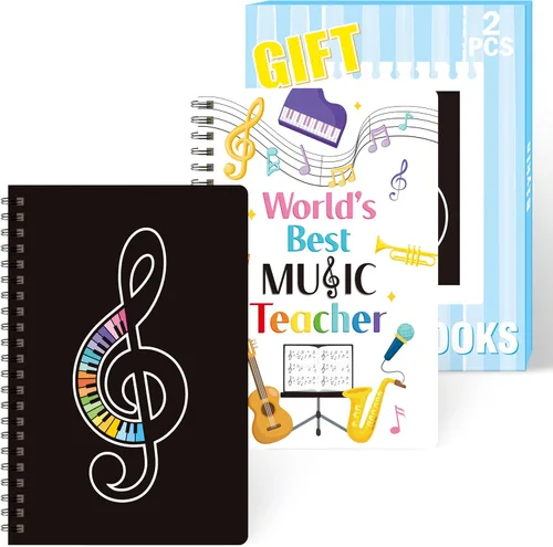 Vista 25 de B1ykin Cuadernos en espiral A5, 2 unidades, 50 hojas, 100 páginas, encuadernados con alambre, regalo de agradecimiento al profesor, cuaderno