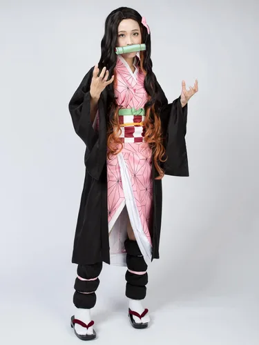 Vista 6 de Cosfun Mujeres Nezuko Kamado Cosplay traje Kimono para Halloween mp005091