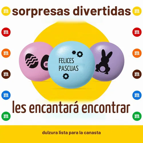 Vista 3 de M&M'S - Caramelos de chocolate con leche de Pascua, 30 paquetes