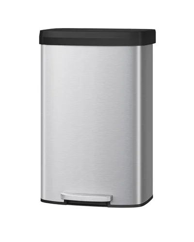 Vista 11 de Garvee Basurero de metal de 13 galones / 50 L con tapa, bote de basura grande para cocina, cubo de basura de metal a prueba de óxido con pedal