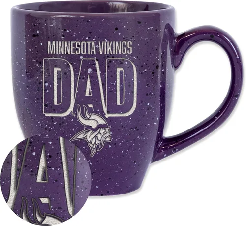 Vista 71 de Rico Industries NFL Football #1 Dad 16 oz Team Color Laser Engraved Ceramic Coffee Mug
