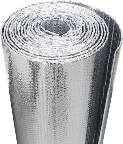 Vista 8 de Aislamiento de ventana para el calor del verano, rollo de aislamiento reflectante de burbujas de 16" x 10 FT, película reflectante para ventana