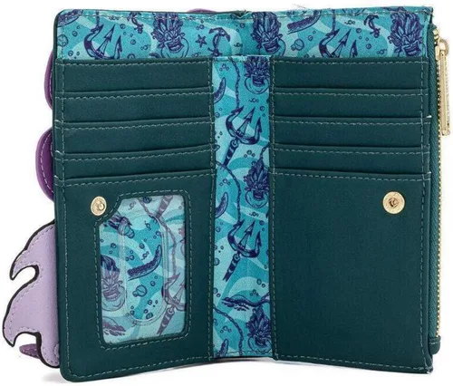 Vista 4 de Disney Villains Scenes Ursula Crystal Ball Flap Wallet, Minimalista